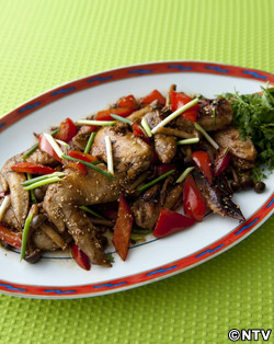 もこみち流　鶏手羽のオイスター炒め