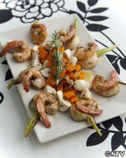 もこみち流 エビとかぶのガーリック炒め