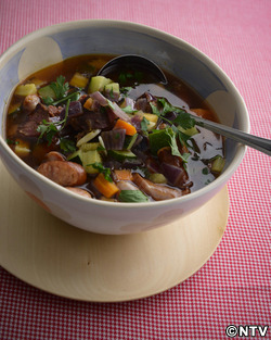 もこみち流　
イベリコチョリソーとベジタブルのスープ