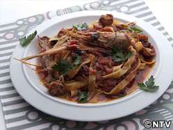 もこみち流 手長エビのトマトソースパスタ