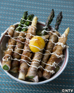 北海道編(3) 三色アスパラの豚巻き丼