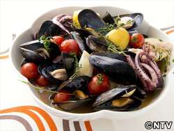 もこみち流 ムール貝とプチトマトのワイン蒸し