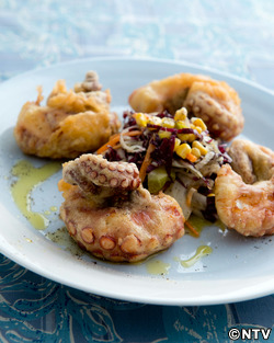 もこみち流　タコ足のフリット