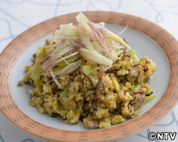 もこみち流 きのこと豚そぼろのチャーハン