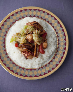 もこみち流　タコとイカの無国籍飯