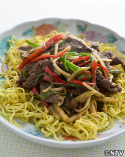 もこみち流　チンジャオロース麺