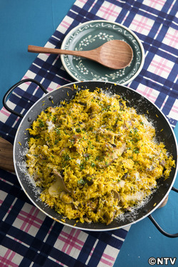 もこみち流　数種類のきのこのパエリア