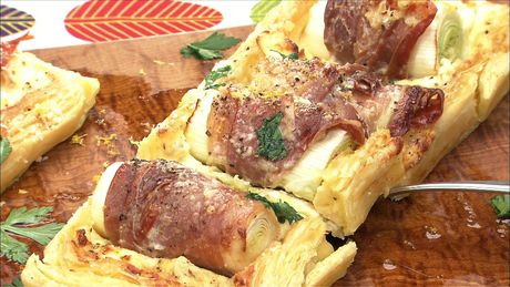 もこみち流　ポロねぎと生ハムのキッシュ