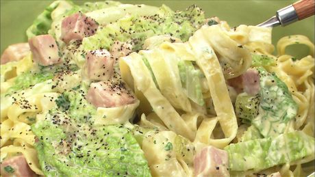 もこみち流　ベーコンとポテトのクリームパスタ