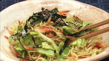 もこみち流　桜エビとキャベツの塩焼きそば