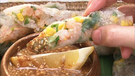 もこみち流　エビのライスペーパー包み揚げ