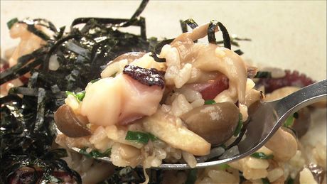 もこみち流　ぶつ切りタコのバター炒めごはん