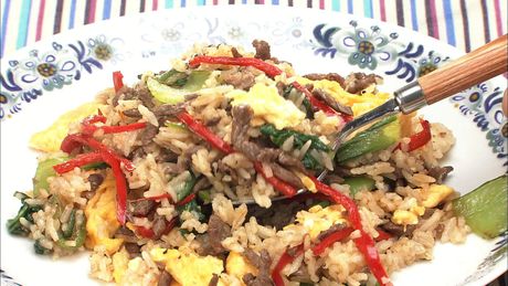 もこみち流　細切り牛肉チャーハン