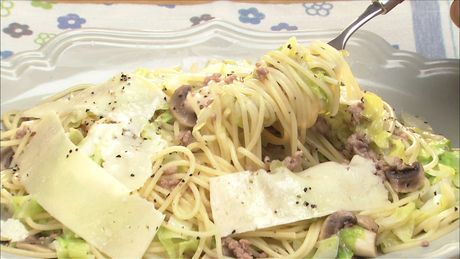 もこみち流　豚ひき肉とキャベツのスパゲティ