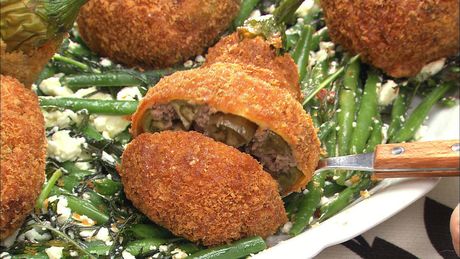 もこみち流　翡翠なすの肉詰めフライ