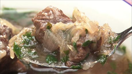 もこみち流　ビーフとオニオンのスープ