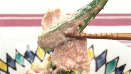 もこみち流　ゆで鶏と緑野菜のたらマヨサラダ