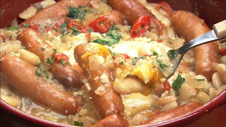 もこみち流　チョリソーと白いんげん豆の煮込み