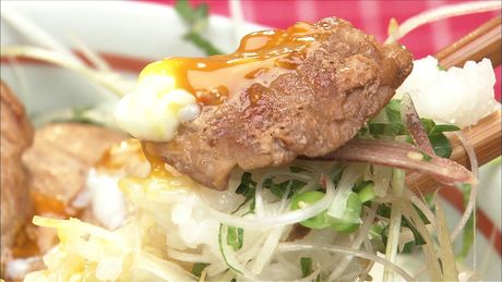 もこみち流　こんがり豚肉とさっぱり薬味丼