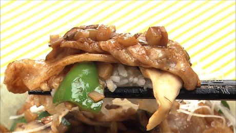 もこみち流　豚肉とザーサイの甜麺醤炒め丼