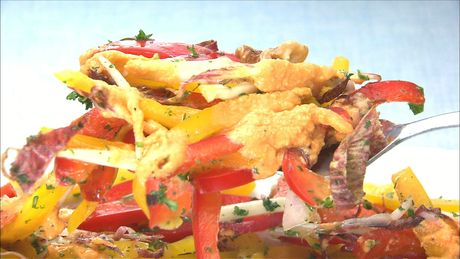 もこみち流　パプリカとチコリのサラダ ～トマトドレッシング～