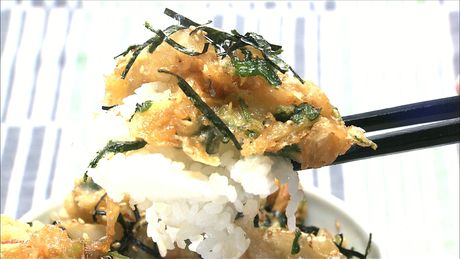 もこみち流　小エビとホタテのかき揚げ丼