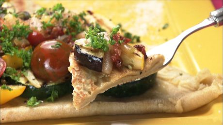 もこみち流　グリルズッキーニとなすのガレット