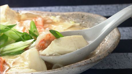 もこみち流　エビとくずし豆腐のとろ煮