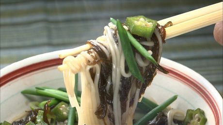 もこみち流　もずくとオクラのにゅうめん