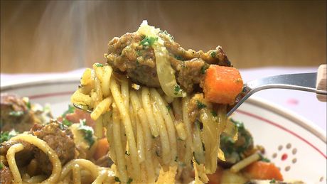 もこみち流　カレー風味のパスタ