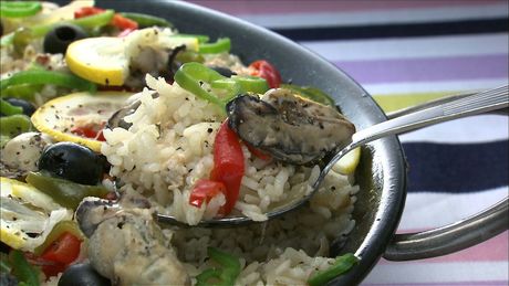 もこみち流　カキのパエリア