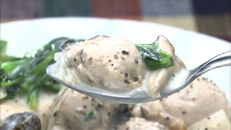 もこみち流　カキとほうれん草の和風クリームシチュー