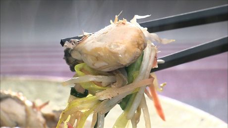 もこみち流　カキと野菜の和風バターしょうゆ炒め