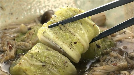 もこみち流　白味魚の白菜巻き山椒煮