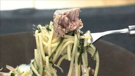 もこみち流　マグロステーキの和風パスタ