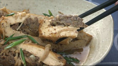 もこみち流　厚揚げの肉詰めしょうゆ煮