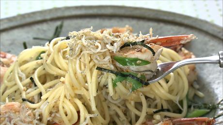 もこみち流　シラスとエビの和風パスタ