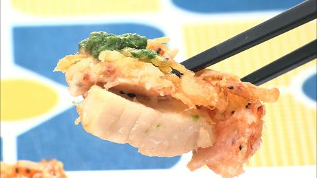 もこみち流　ホタテと桜エビのフリット ～ハーブソース～