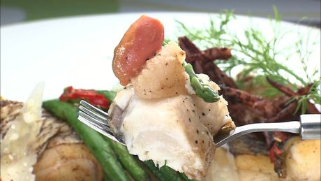 もこみち流　魚介のソテー〜ライムチリソース〜