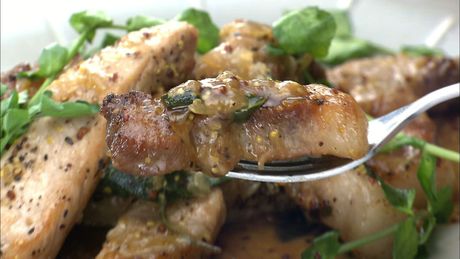 もこみち流　豚ロースの粒マスタードソース