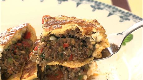 もこみち流　牛ひき肉と野菜のトルコ風オムレツ