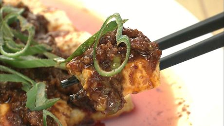 もこみち流　冷やし豆腐の麻婆がけ