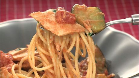 もこみち流　ツナとなすのトマトクリームパスタ