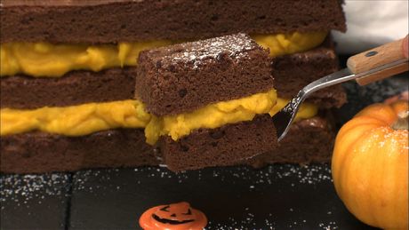 もこみち流　かぼちゃクリームとチョコレートケーキのミルフィーユ