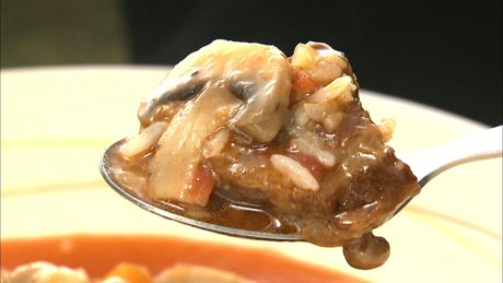 もこみち流　ビーフとマッシュルームのライススープ