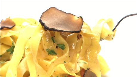 もこみち流　トリュフとエビときのこのフェットチーネ