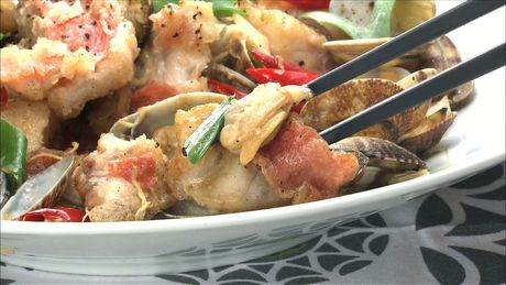 もこみち流　金目鯛とアサリの中華炒め