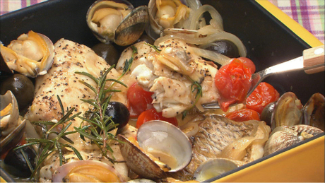 もこみち流　桜鯛のトマト蒸し煮