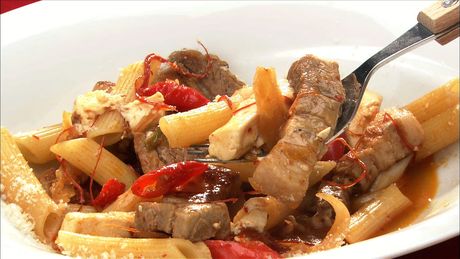 もこみち流　豚キムチのペンネ