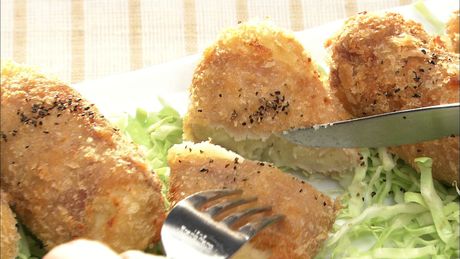 もこみち流　チーズ入り肉巻きコロッケ